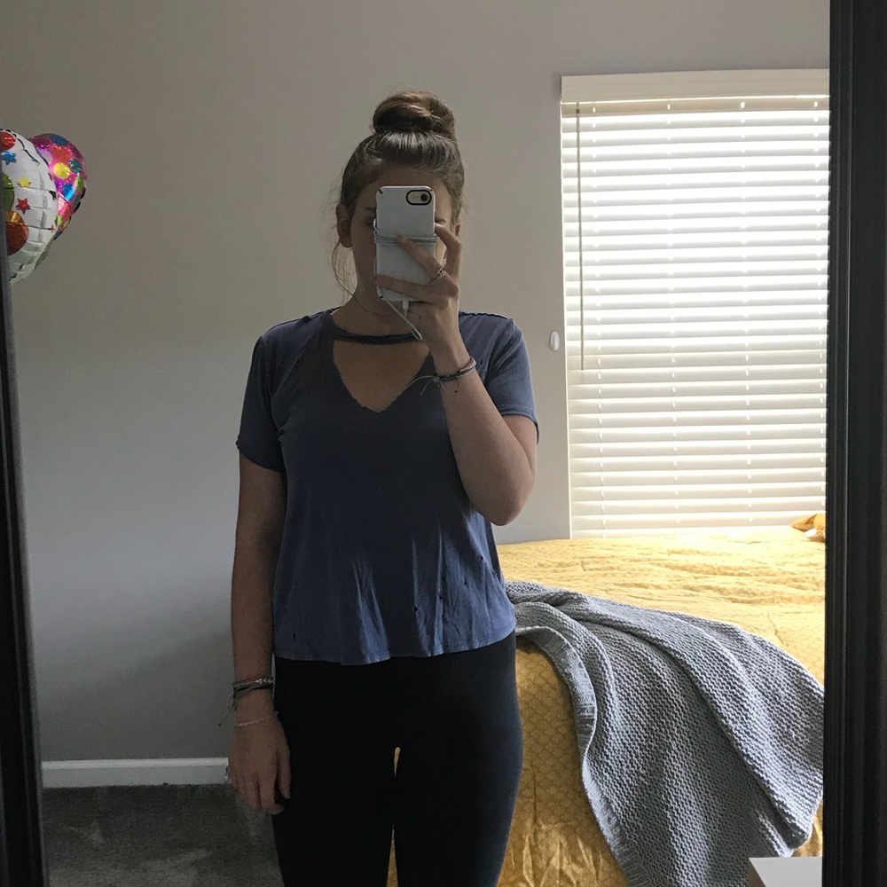 crop top with distressing